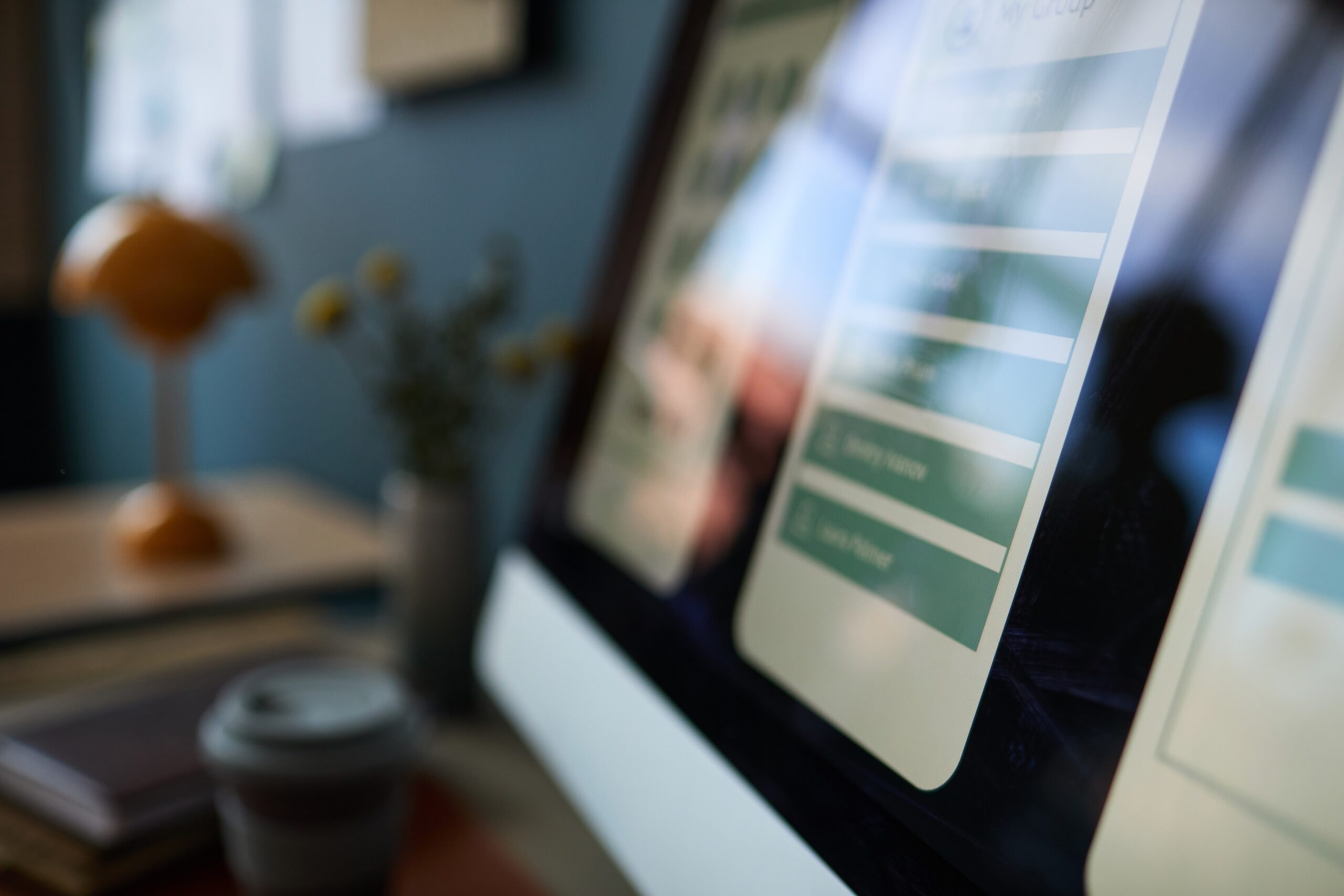 Computer monitor displaying data